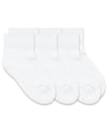 Jefferies Quarter Length Crew Socks - White 3 pr pack