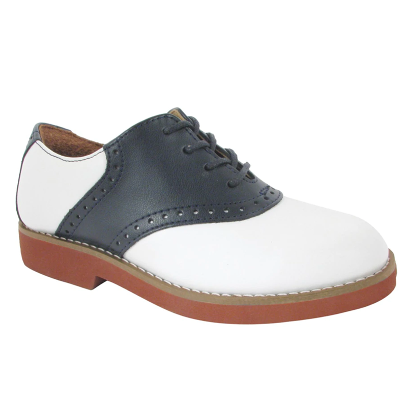 School Issue Upper Class - White / Navy Oxford by Ponseti's Shoes - Ponseti's Shoes