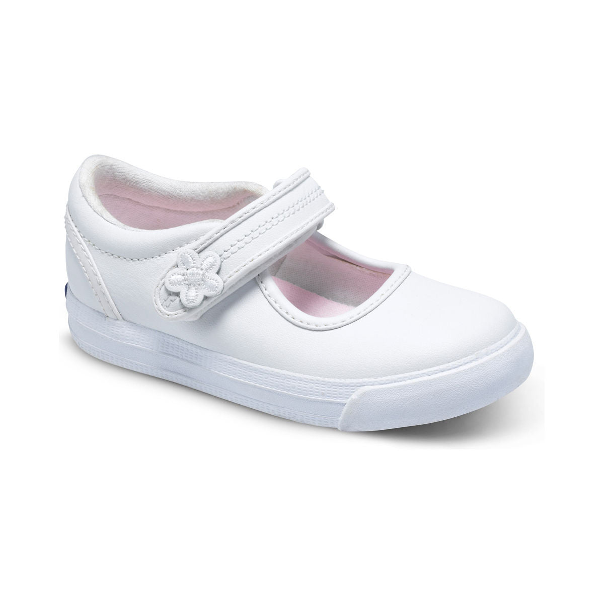 Girls white 2025 leather keds